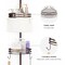 3-Tier Adjustable Corner Shower Caddy Extendable Bathroom Organizer for Shampoo, Soap & Towels Perfect for Laundry Room & Bedroom Storage
